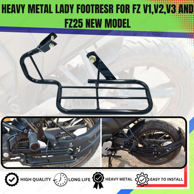 ENEMYT FZ4 HEAVY METAL LADY FOOTRESR FOR FZ V1,V2,V3 AND FZ25 NEW MODEL Foot Rest(Black)