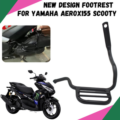 ENEMYT QX2 NEW DESIGN FOOTREST FOR YAMAHA AEROX155 SCOOTY Foot Rest(Black)