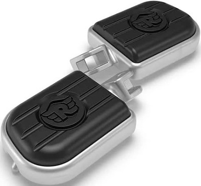 Golden Fox Silver Deluxe Footpegs For Meteor 350 Classic Reborn From Sep 2021 onwards Foot Rest(Black, Silver)