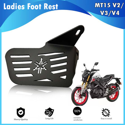 SHOWRIDE Motorcycle Footrest For Yamaha MT-15 S0D Foot Rest(Black)
