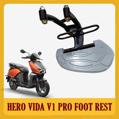 DAZZRIDE DZRD-X13 Lady Step Rear Compatible for Scooty Hero Vida V1 Pro Foot Rest(Silver, Black)
