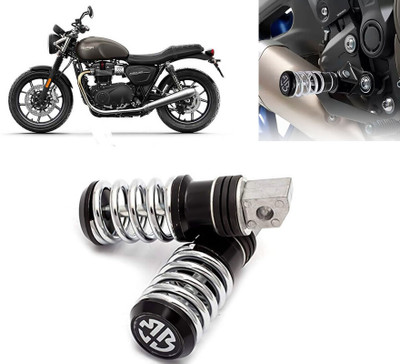 AUTO PEARL Anti Theft Motorcycle Security Alarm System with 2 Remotes for Street Twin Foot Rest(Black)