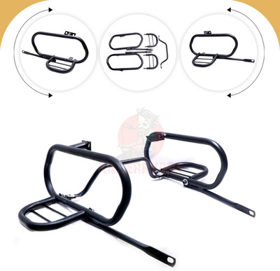 KILLERRYDER Heavy Duty Dominar Saddle Stay with Footrest Foot Rest(Black)