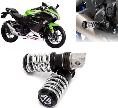 AUTO PEARL Spring Coiled Foot Rest Black for Ninja 300 BS6 Foot Rest(Black)