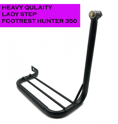 Qiisx QX-350 HEAVY METAL DUPLEX COATING LADY FOOTREST FOR NEW ROYAL ENFIELD HUNTER 350 Foot Rest(Black)