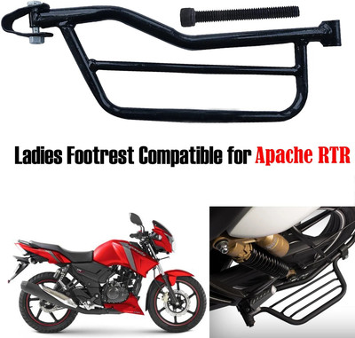 INGPRIDE NEW_Premium Quality Apache RTR 160, 180 Foot Rest(Black)
