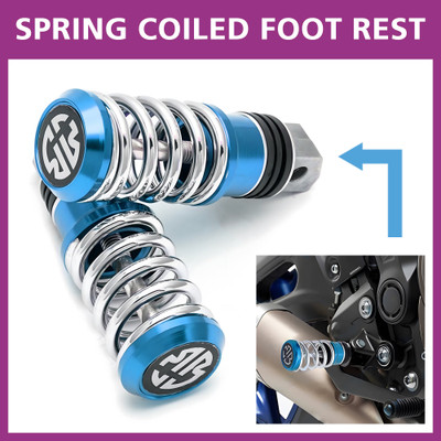 Miwings Blue Foot Rest For TVS Apache RTR 200 4V Foot Rest(Blue, Silver)