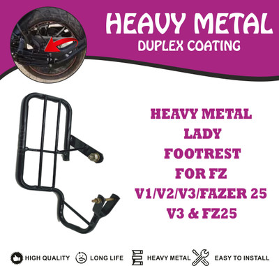 Huims HMX- HEAVY METAL LADY FOOTREST FOR FZ V1,V2,V3 AND FZ25 NEW MODEL Foot Rest(Black)