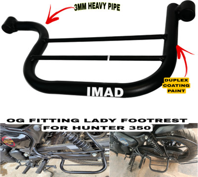imad HEAVY METAL DUPLEX COATING LADY FOOTREST FOR HUNTER 350 Foot Rest(Black)