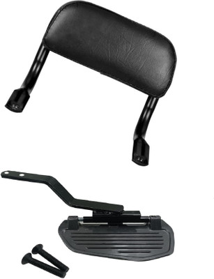 DAZZRIDE New High & Heavy Quality Ola Electric S1 & S1 Pro Combo Back Rest & Foot Rest(Black)