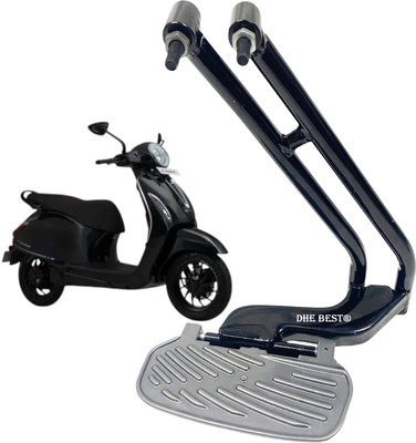 Dhe Best Heavy Metal Lady Step Rear FootRest For Chetak 3502 foot rest Foot Rest(Black)