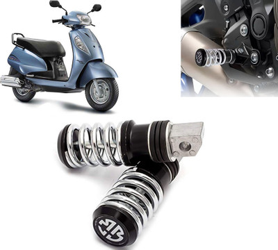 AUTO PEARL Anti Theft Motorcycle Security Alarm System with 2 Remotes for Access Foot Rest(Black)
