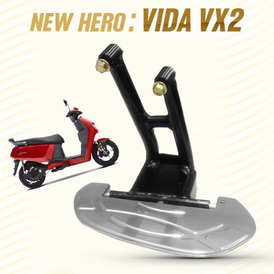 PM Enterprises Scooter VIDA VX2 Footrest MAT Combo Left Side For EV Hero Foot Rest(Silver)
