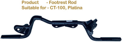 Shiv Ambba Heavy Duty Footrest Rod for CT-100, Platina Foot Rest(Black)