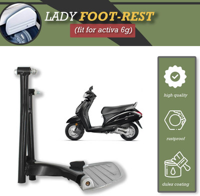 INGPRIDE NEW_Heavy metal Foldable Ladies Footrest For ACTIVA 6G Foot Rest(Black)