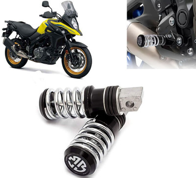 AUTO PEARL Anti Theft Motorcycle Security Alarm System with 2 Remotes for V-Strom 650 XT Foot Rest(Black)