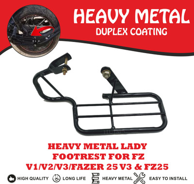 Allowing HEAVY METAL LADY FOOTRESR FOR FZ V1,V2,V3 AND FZ25 NEW MODEL Foot Rest(Black)