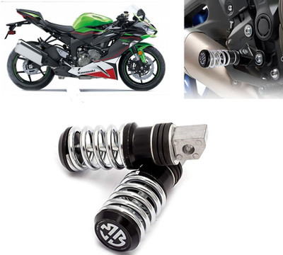AUTO PEARL Spring Coiled Foot Rest Black for Ninja ZX-6R Foot Rest(Black, White)