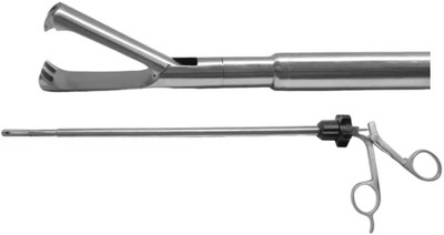Vikas Enterprises Laparoscopic Claw Forceps Gall Bladder Extractor Laparoscopy Instruments Forceps Jar(10 mm  x  330 mm)