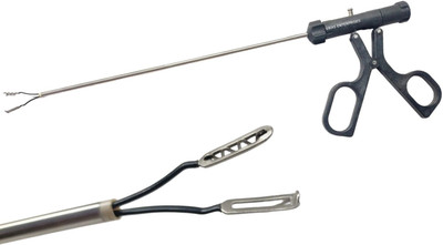 Vikas Enterprises Laparoscopic Bipolar Forceps X-Handle Clippinger Jaw Forceps Jar(5 mm  x  330 mm)