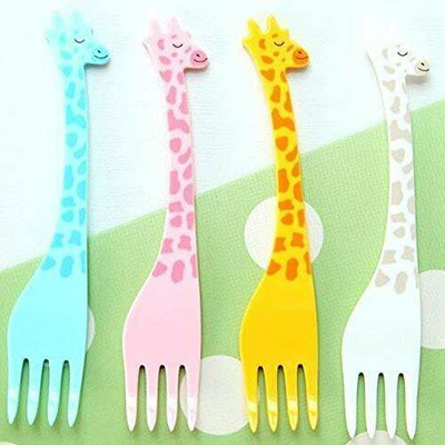 Nimbose Disposable Plastic Baby Fork, Dessert Fork, Fruit Fork, Salad Fork Set(Pack of 12)