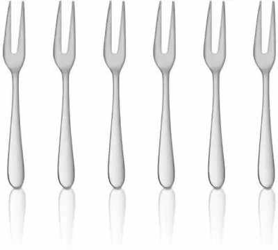 MARQUEONN Folk Spoon For Fruits, Desert Fork , Salad Fork Stainless Steel Fruit Fork Set(Pack of 6)