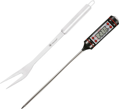 flareon combo Pitchfork Thermometer Stainless Steel Roast Fork(Pack of 1)