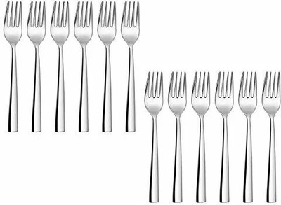 chapo Cutlury for Kitchen & Dining Table Stainless Steel Fruit Fork Set(Pack of 12)