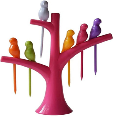 SSAppliances Fancy Bird Fork | Fancy Fork Disposable Plastic Fruit Fork(Pack of 1)
