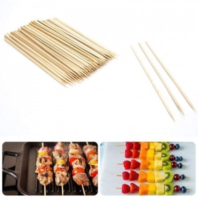 Royals Bamboo Skewers/Barbecue Sticks (6 inch) 100pc Disposable Bamboo Roast Fork Set(Pack of 100)