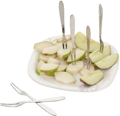 VishList Fork Spoon For Fruits, Desert Fork , Salad Fork ( 6 set ) Stainless Steel Fruit Fork Set(Pack of 6)