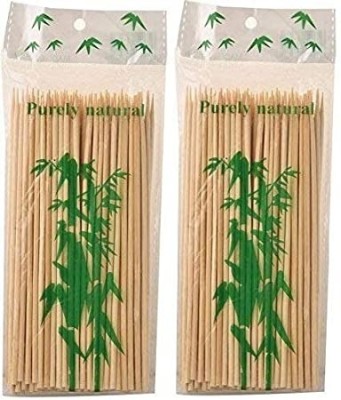 Royals Bamboo Skewers Grill Sticks 8inch Pack of 2 Disposable Bamboo Roast Fork