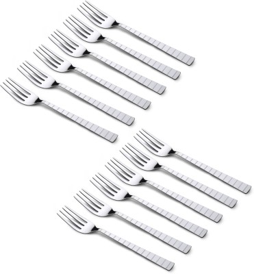 Houzecrafts Jack Dessert Fork Stainless Steel Dessert Fork Set(Pack of 12)