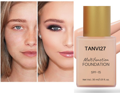 tanvi27 Water Proof & Super Stay Multi Function Foundation With Spf-15 Foundation(SKIN, 30 ml)