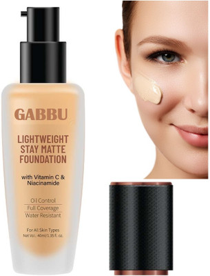 GABBU HIGH COVERAGE WATERPROOF FOUNDATION Foundation(IVORY, 40 ml)