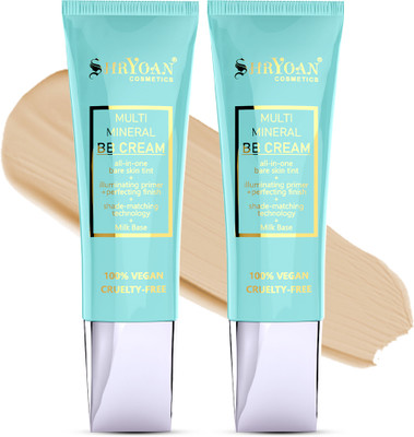 Shryoan Multi Mineral BB Cream Foundation 40 gm x Pack of 2 Foundation(Light, 40 g)
