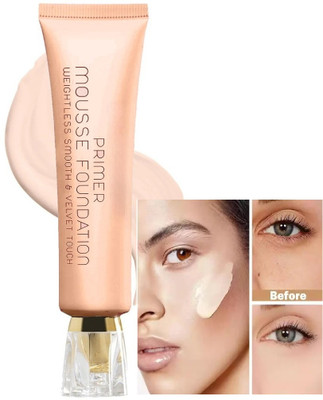 Yuency Mousse Foundation Weightless Smooth and Velvet Touch Primer  Foundation(WHITE IVORY, 30 ml)