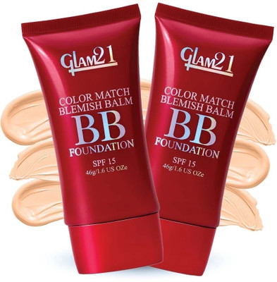 Glam21 Color Match BB Foundation +SPF15 Dual Purpose Foundation & Sunscreen| Non-greasy Foundation(Light Medium-03, 92 g)