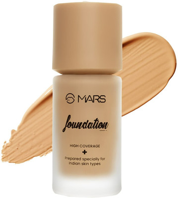 MARS SPF50 PA++++ High Coverage Liquid | Blemish Free & Blendable Makeup Foundation(Shade-5.5, 40 ml)