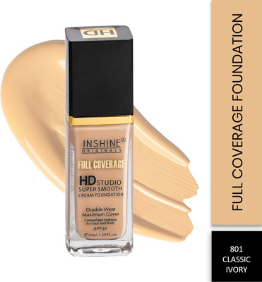 Inshine Full Coverage Foundation - Lightweight & Waterproof ,24-Hr stay Foundation(CLASSIC IVORY, 50 ml)
