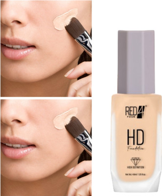 RED4 Hd Cream Full Coverage Foundation For Normal Skin Type 1 Foundation(beige, 40 ml)