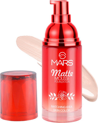 MARS Light Matte Mousse  Foundation(Ivory-101, 60 ml)