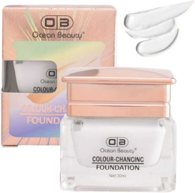 OCEAN BEAUTY Waterproof Colour Changing Full High Coverage Matte Finish  Foundation(White, 30 ml)