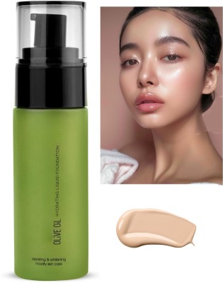 DARYUE Top High Quality Green Tea olive oil Waterproof  Foundation(White ivory, 45 ml)