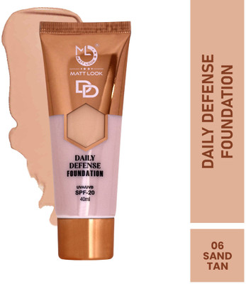 MATTLOOK DD Foundation Cream Glowing Skin Moisturiser SPF 20 Light Weight Blendable - 06 Foundation(Sand Tan, 40 g)