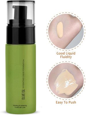 FLORERO Lightweight / Matte Finish/Full Coverage olive oil Foundation(Ivory, 45 ml)