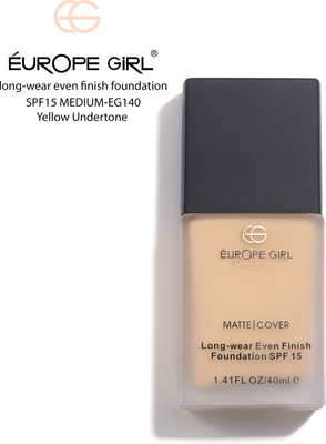 Europe Girl Matte Cover - 140 Spf-15 Foundation(Medium Yellow Undertone, 40 ml)