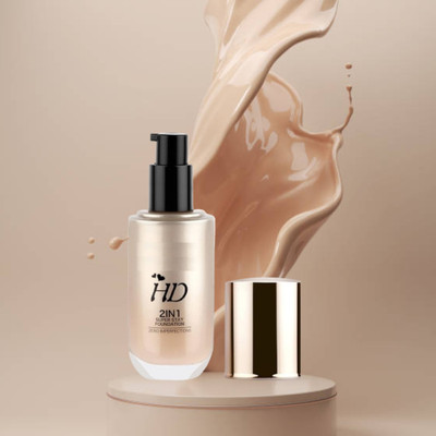 BLUST&FAMME 2in1 HD waterproof foundation for all skin type pack 1 Foundation(beige, 60 ml)