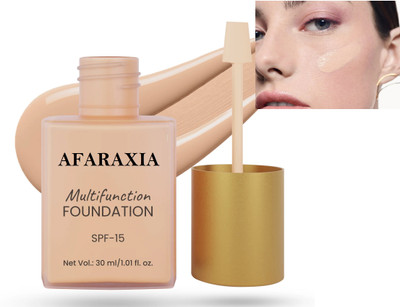 AFARAXIA Waterproof Non-Oily Multi Function Foundation for Women Foundation(NATURAL, 30 ml)