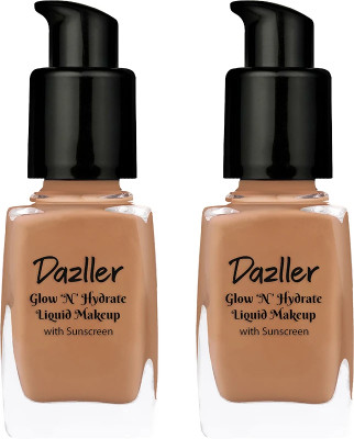 Dazller Moisturizing Liquid Makeup (Pack of 2 X 27mL) Foundation(Biscotti, 54 ml)